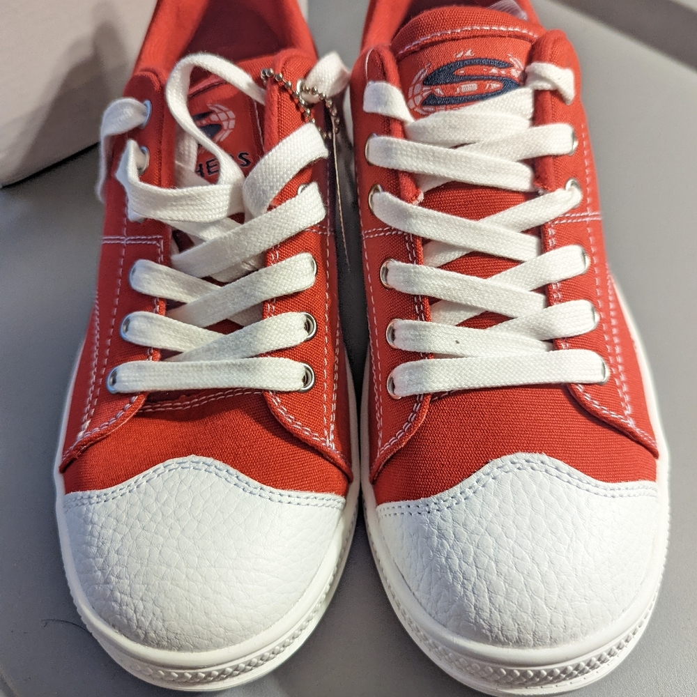 Red Sketchers Sneakers Women's